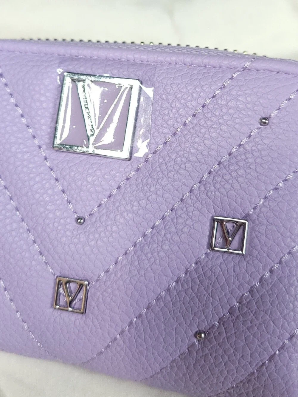 Victoria's Secret Lilac Quilted Mini Backpack with Chain Accent